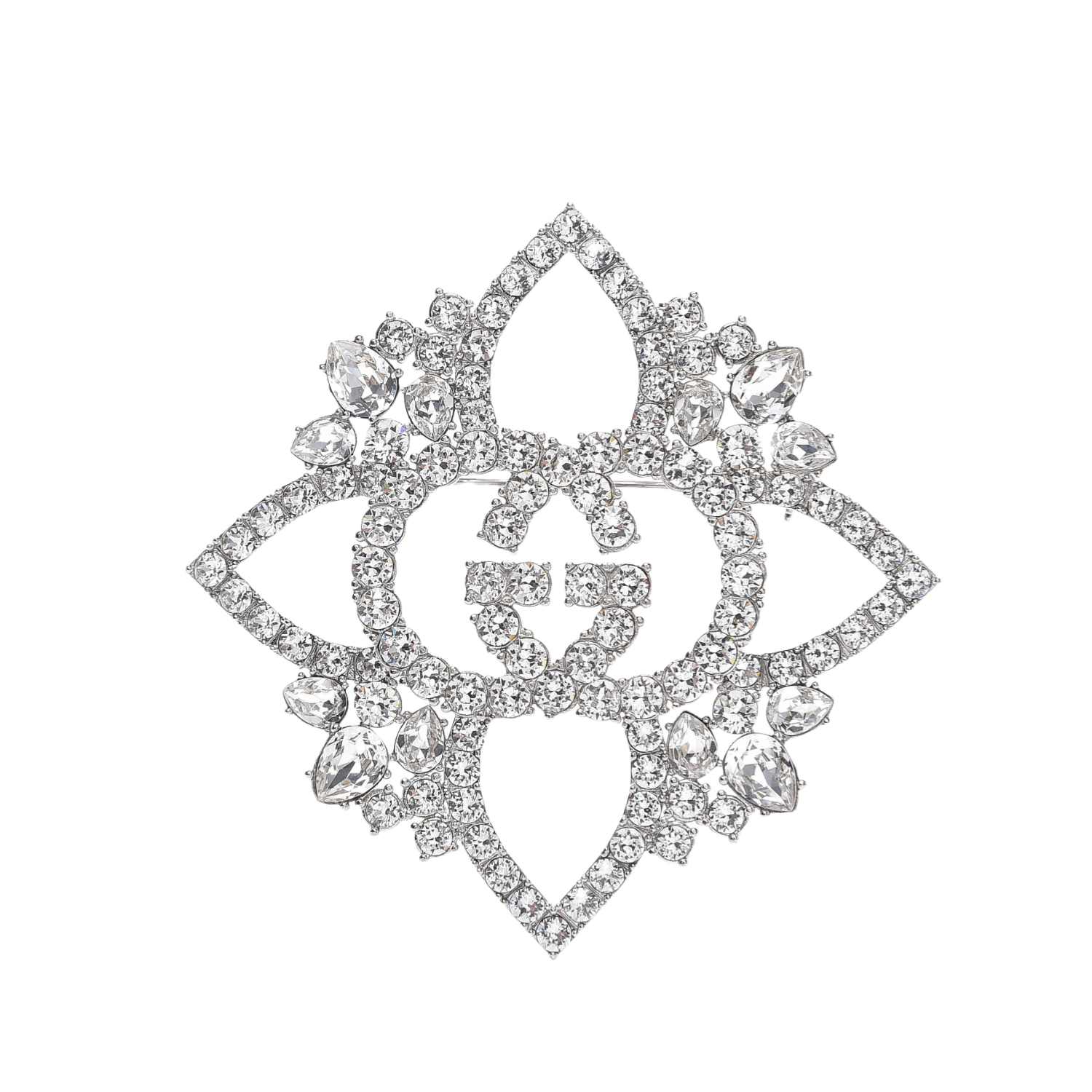 GGB038 Swarovski crystal GG brooch pin - ccjewelryacc