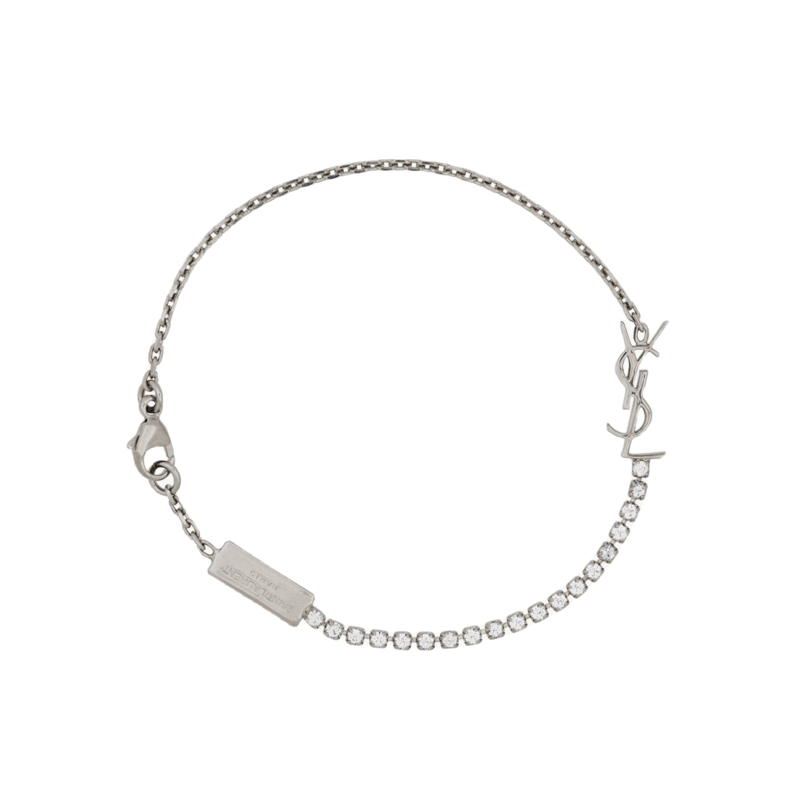 YYS003 CASSANDRE CHARM BRACELET IN METAL AND RHINESTONE - ccfashionjewelry