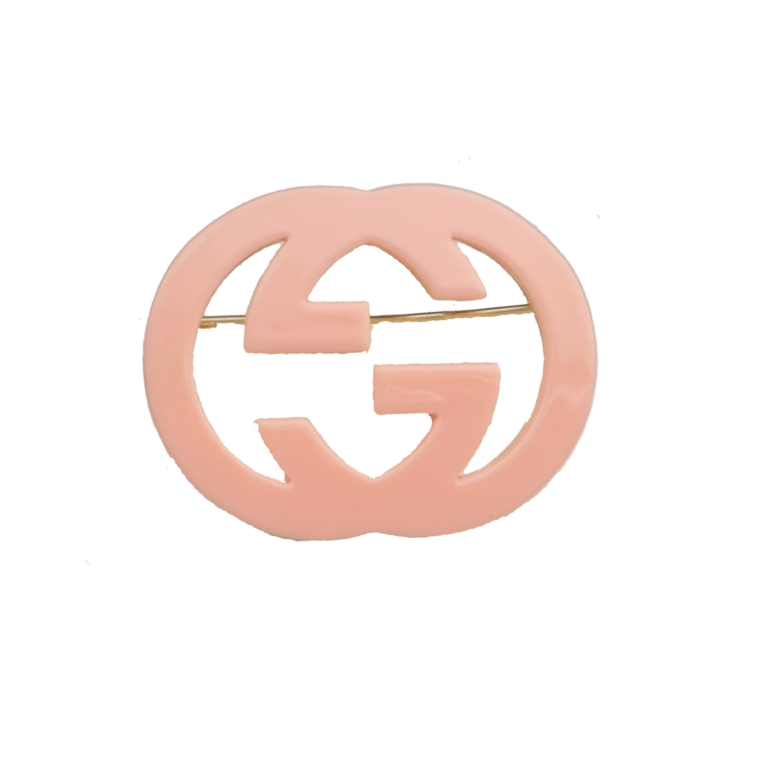 GGB030 Pink enamel GG brooch pin - ccjewelryacc