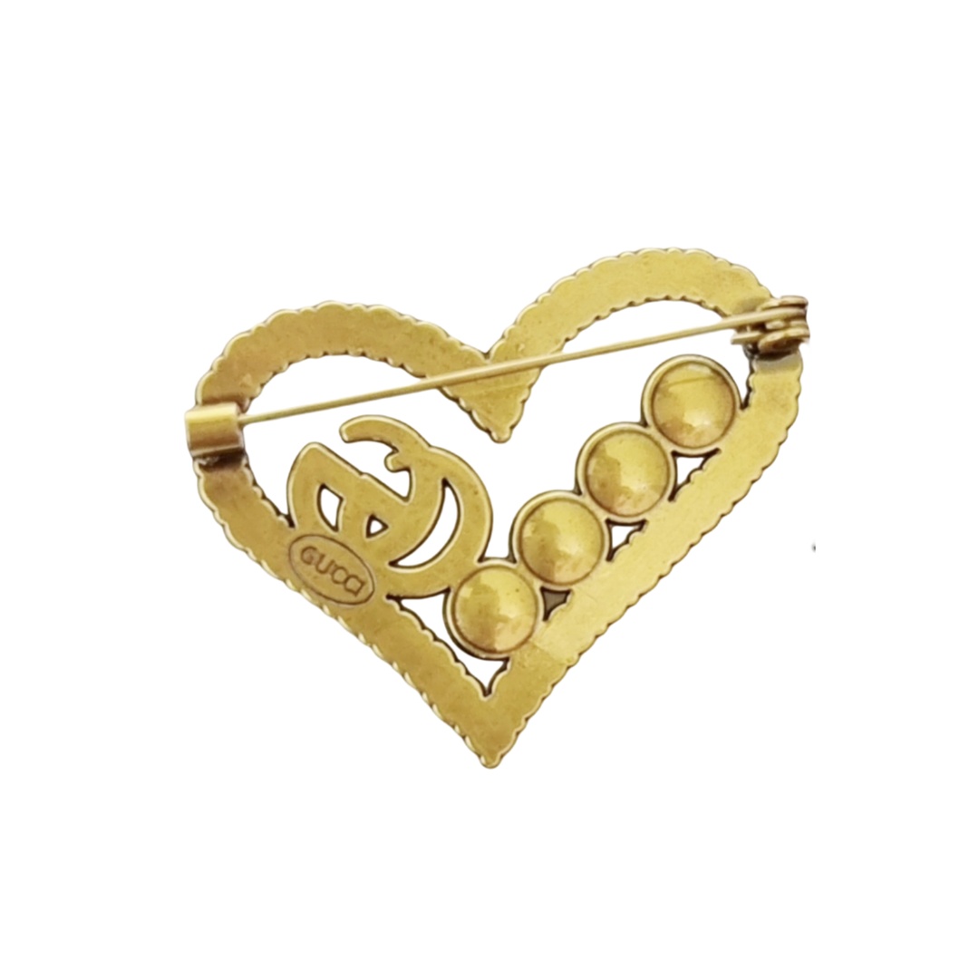 GGB034 GG Heart brooch pin - ccjewelryacc