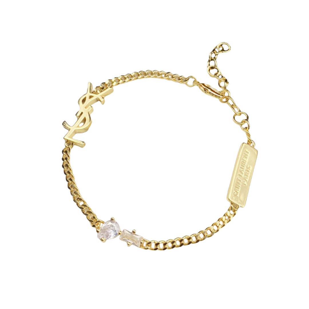 YYS001 CASSANDRE charm bracelet in metal and rhinestone - ccfashionjewelry