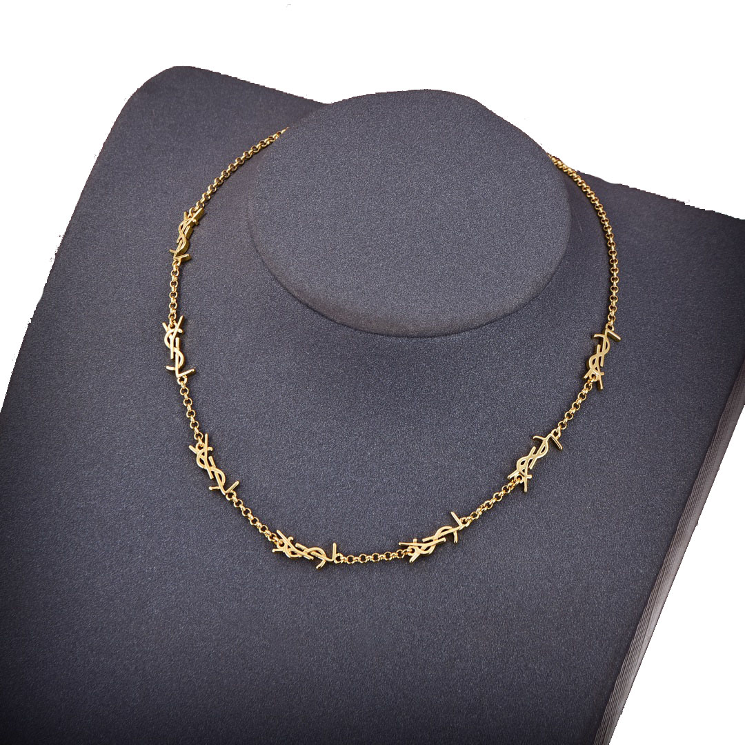YYN022 SLY letter Cassandre choker necklace 7 motif - ccjewelryacc
