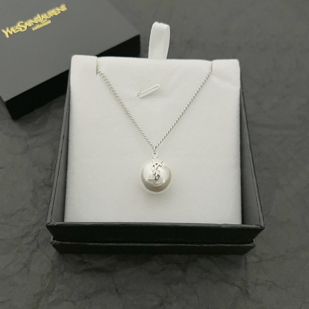 YYN009 YVES Pearl pendant necklace - ccjewelryacc