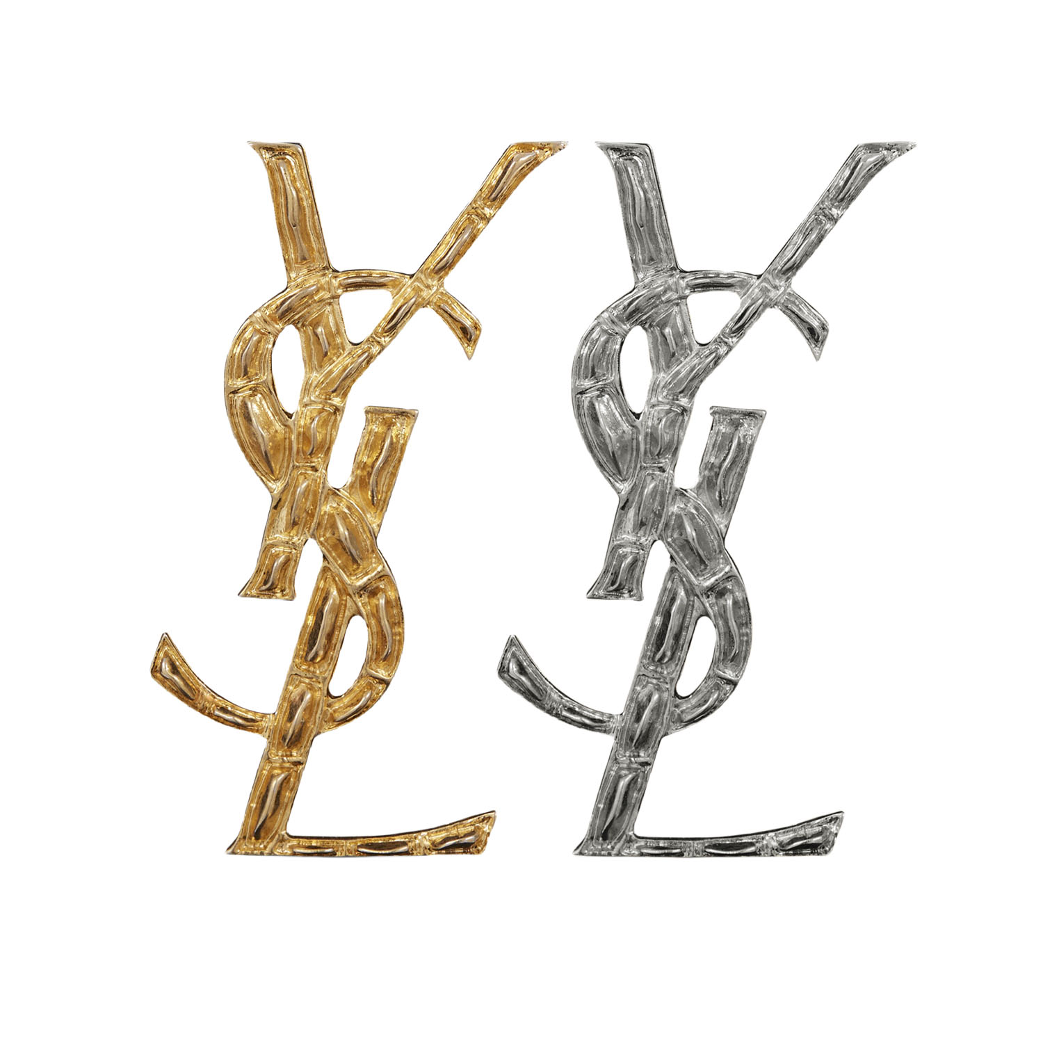 BYB041 Y opyum bamboo textured Brooch pin - ccjewelryacc