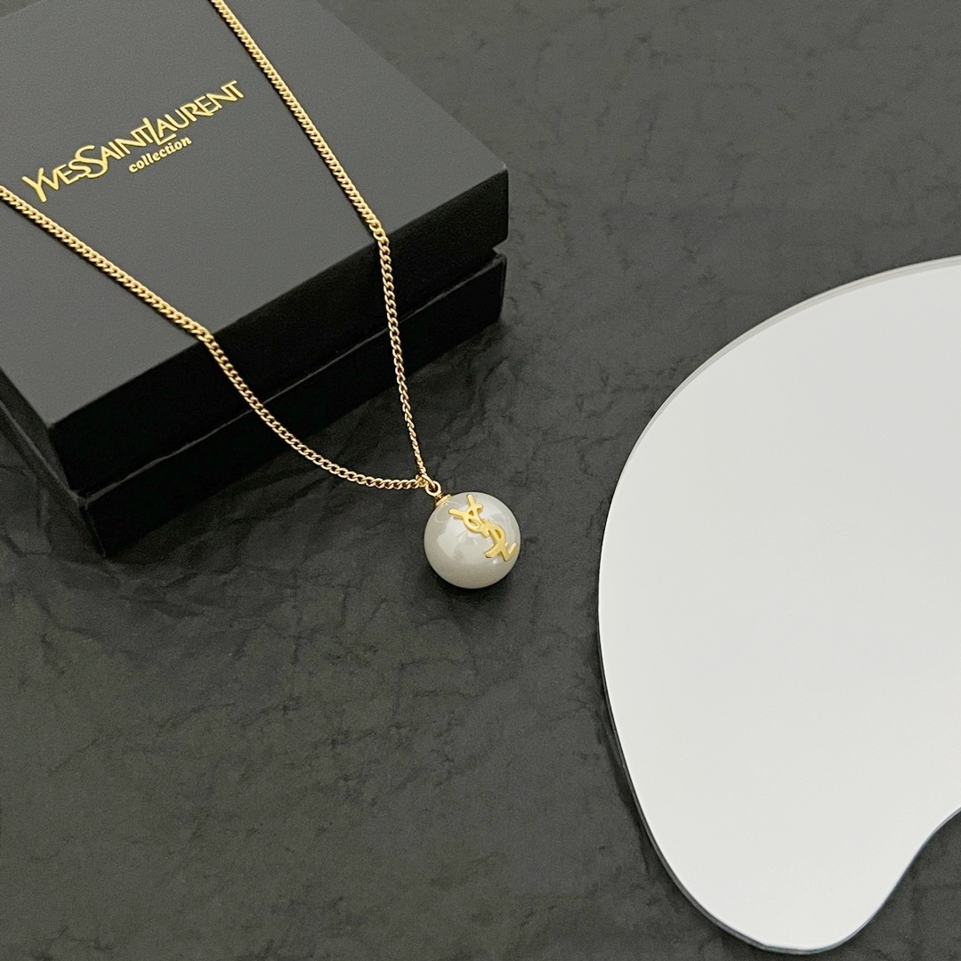 YYN009 YVES Pearl pendant necklace - ccjewelryacc