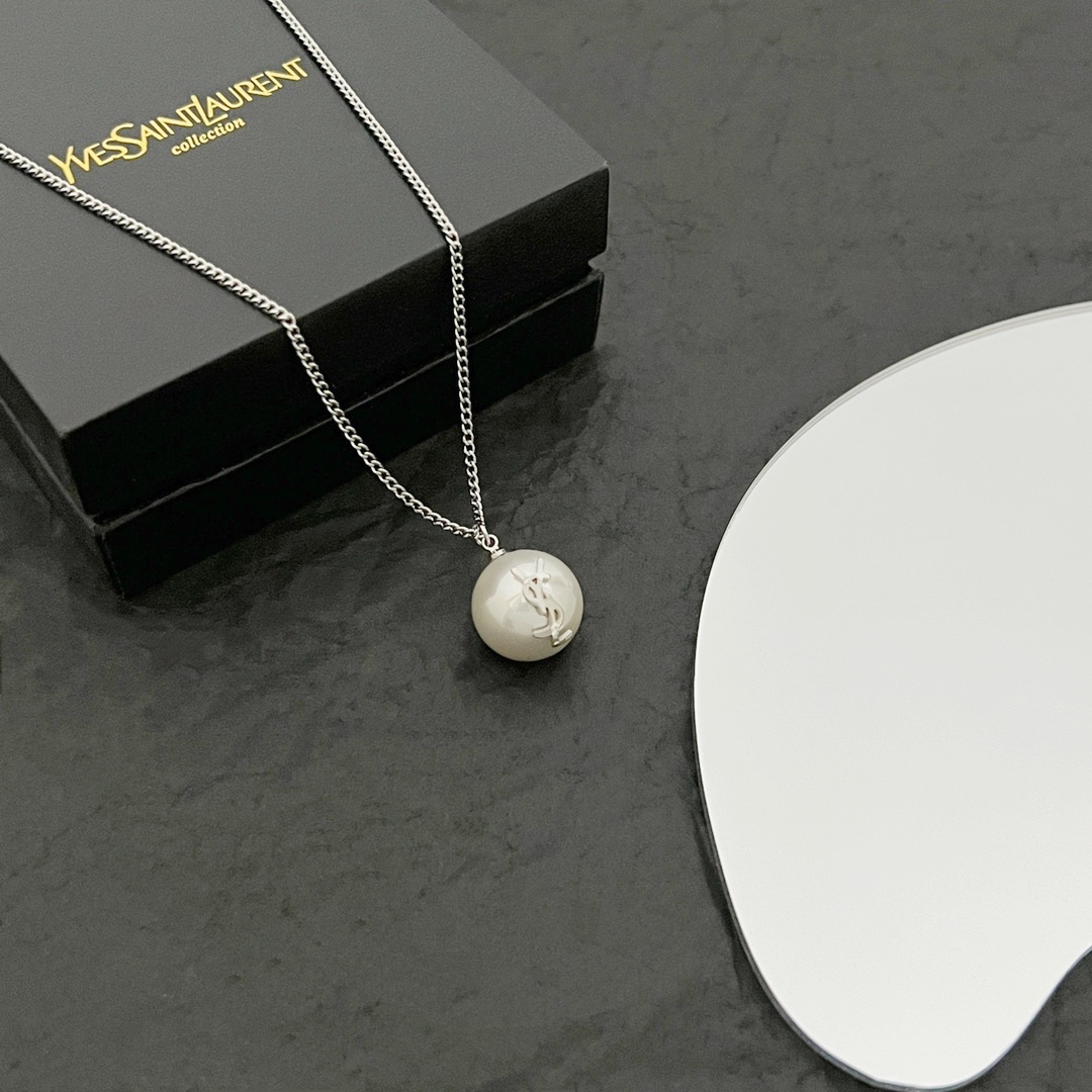 YYN009 YVES Pearl pendant necklace - ccjewelryacc