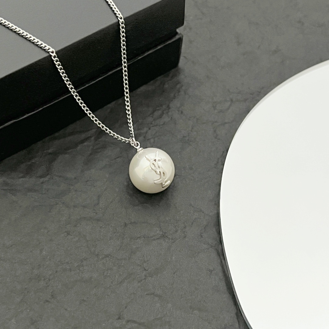 YYN009 YVES Pearl pendant necklace - ccjewelryacc