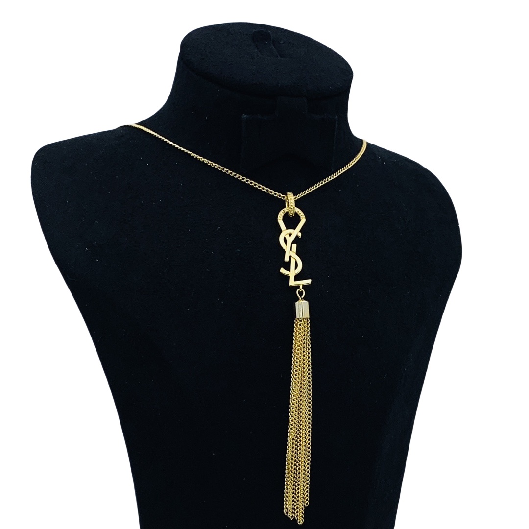 YYN003 CASSANDRE tassel necklace in metal - ccjewelryacc