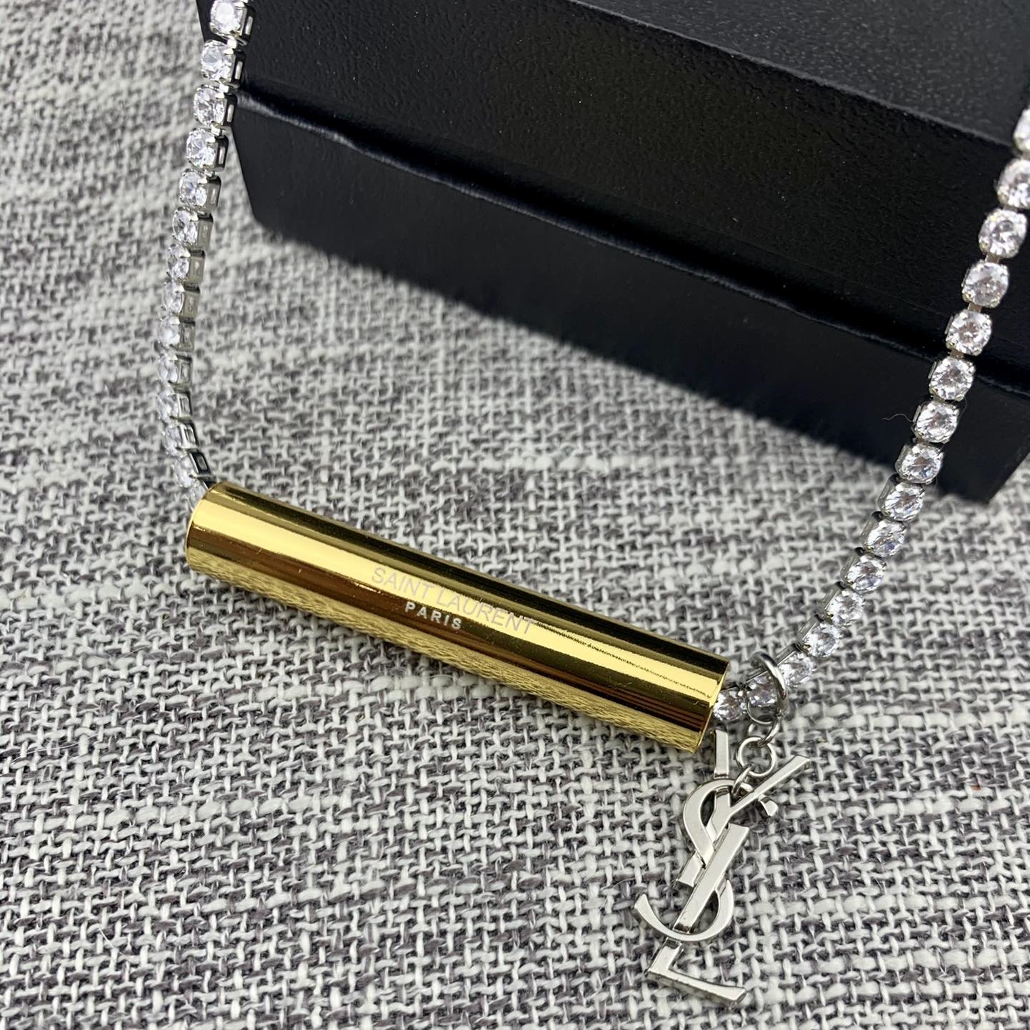 YYN006 Cassandre Embellished rhinestone necklace - ccjewelryacc