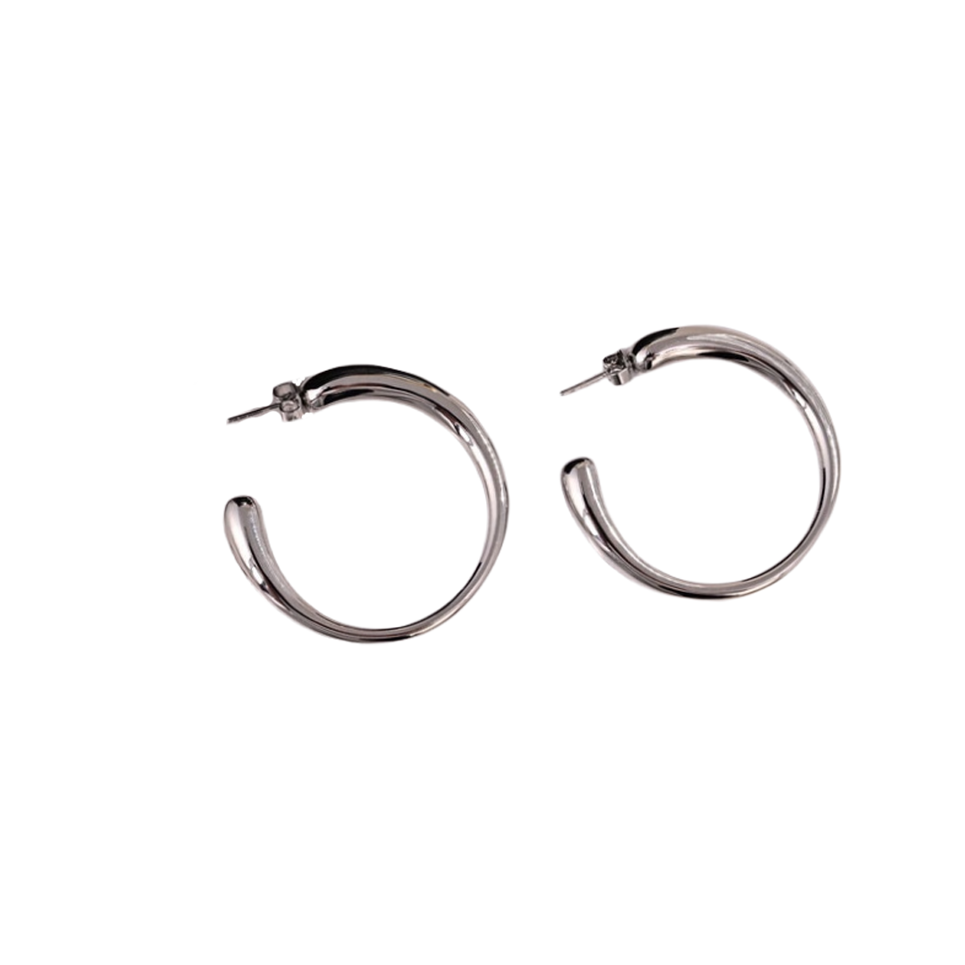 YYE077 organic hoop earrings in metal - ccjewelryacc
