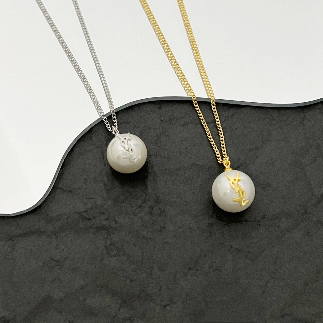 YYN009 YVES Pearl pendant necklace - ccjewelryacc