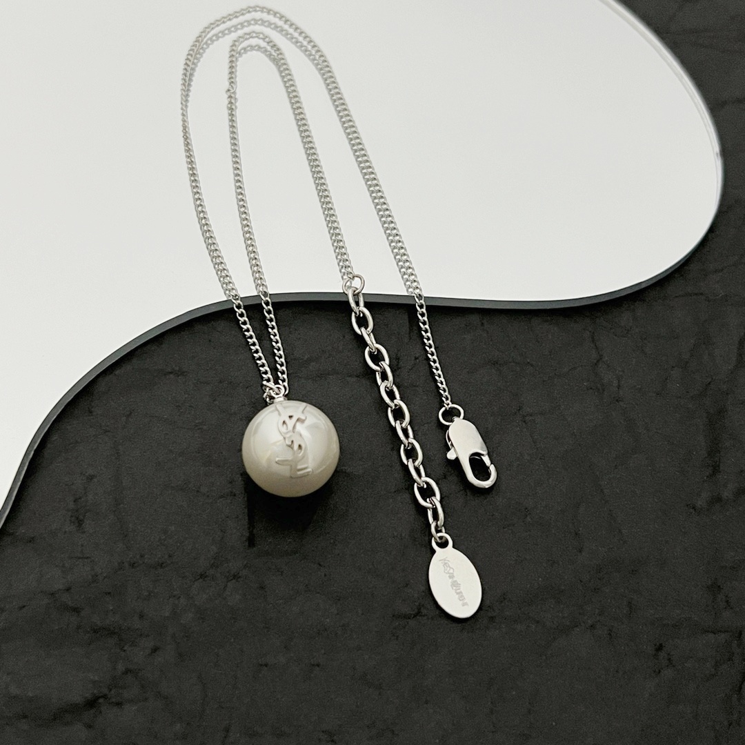 YYN009 YVES Pearl pendant necklace - ccjewelryacc