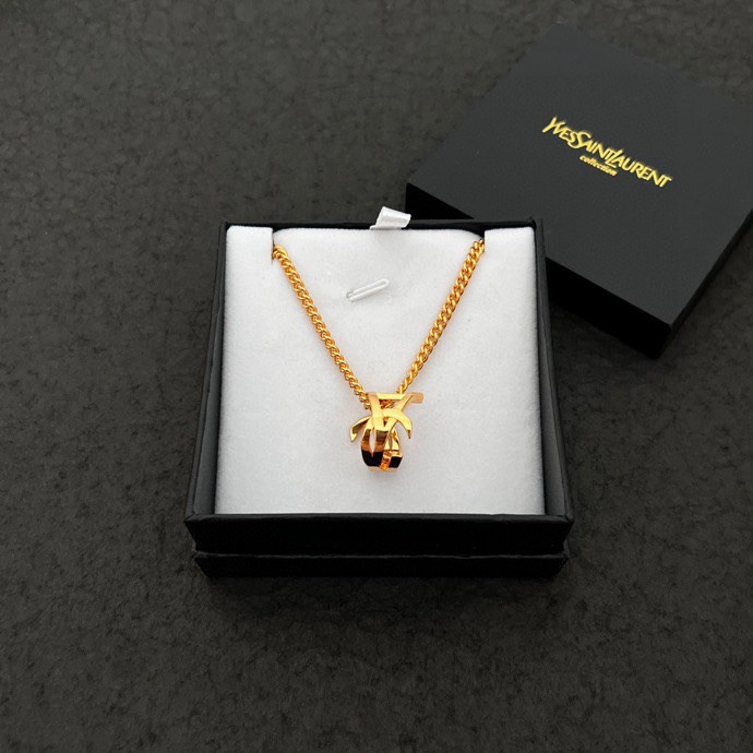 YYN013 CASSANDRE twist pendant necklace in metal - ccjewelryacc