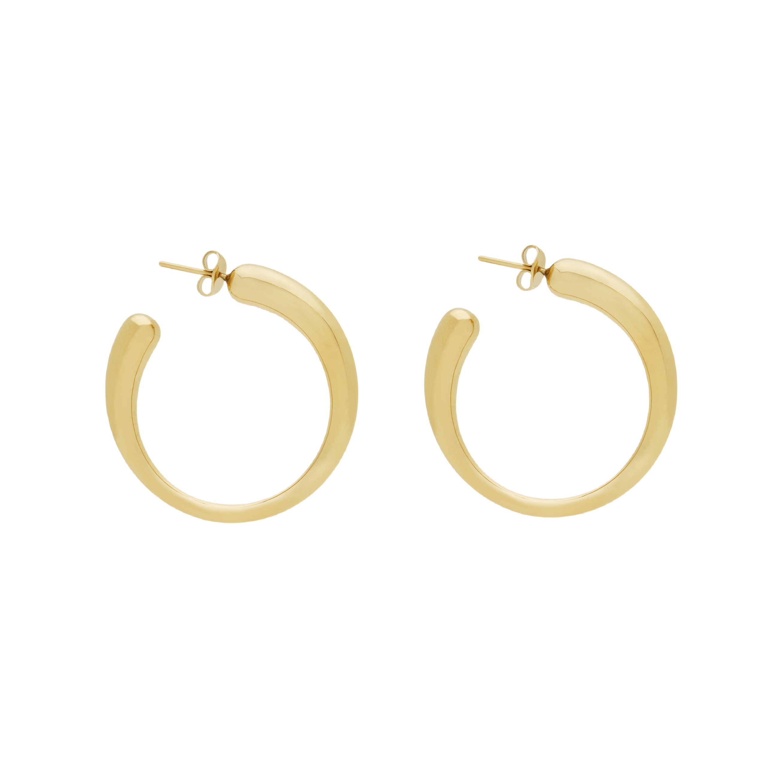 YYE077 organic hoop earrings in metal - ccjewelryacc