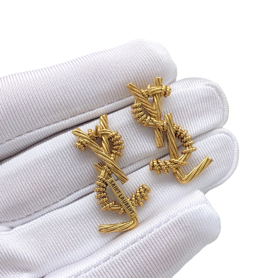 YYE026 opyum LSY threader earrings in metal - ccjewelryacc