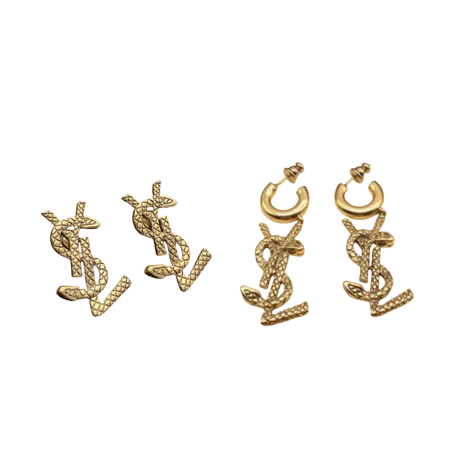 YYE029 Snake texture LSY earrings - ccjewelryacc