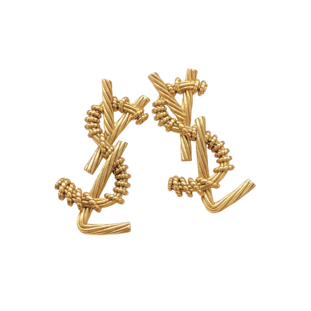 YYE026 opyum LSY threader earrings in metal - ccjewelryacc