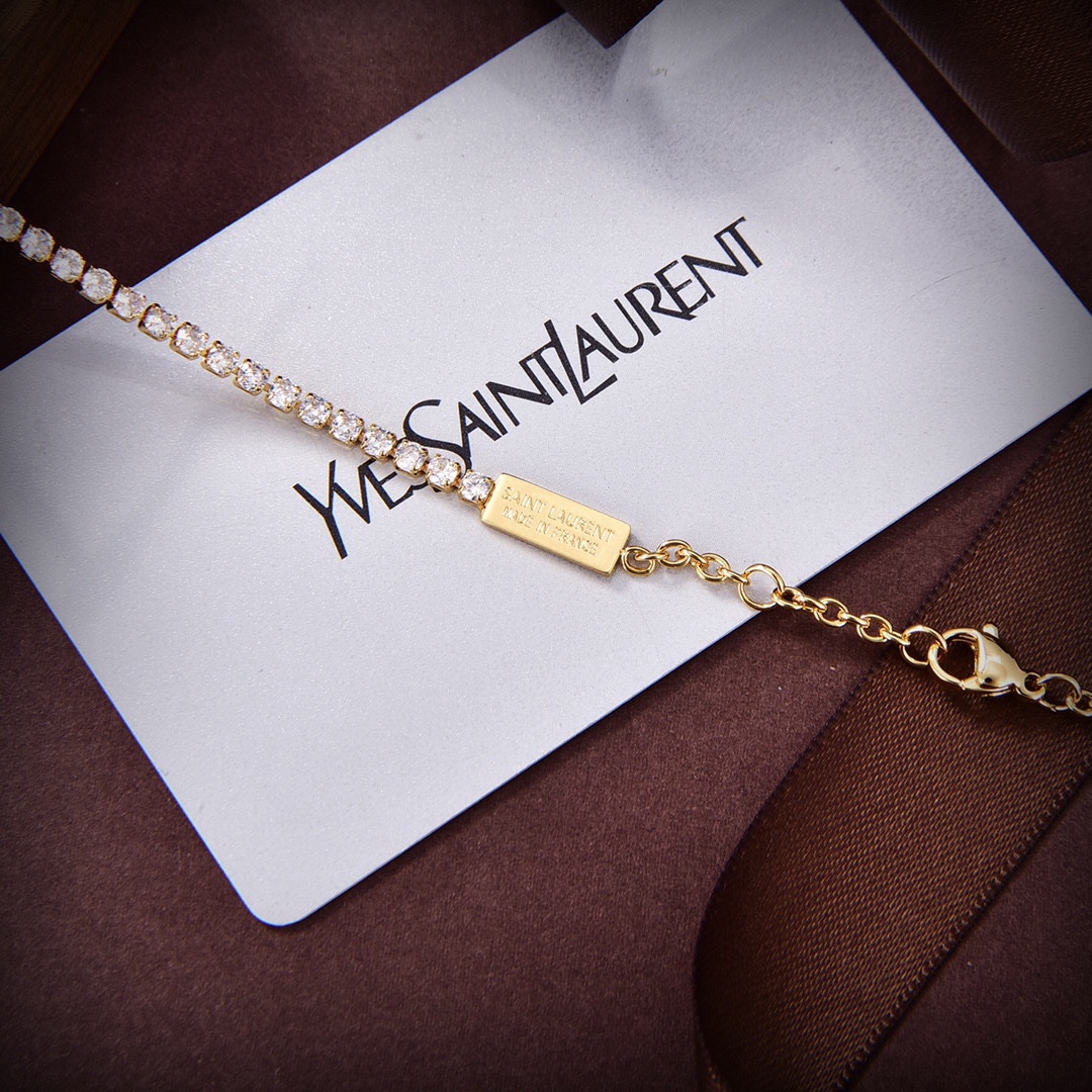 YYN021 Cassandre Embellished rhinestone necklace - ccjewelryacc