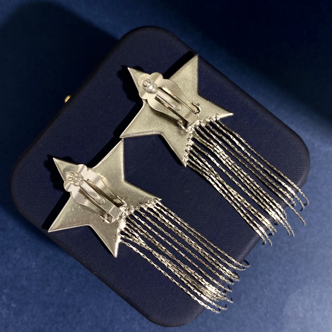 YYE011 YVES Crystal Shooting Star Clip On Earrings - ccjewelryacc