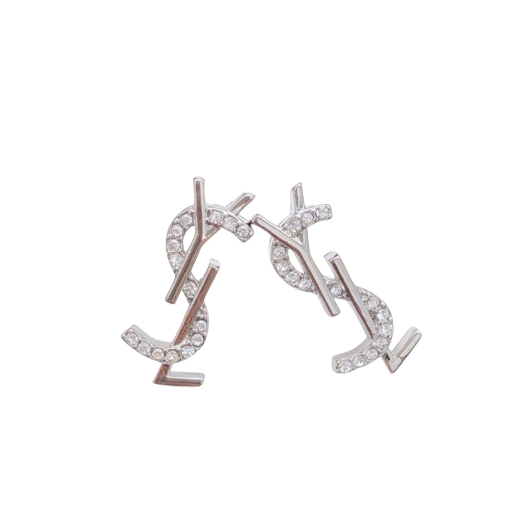 YYE009 YSL Cassandre earring in metal and crystal - ccjewelryacc