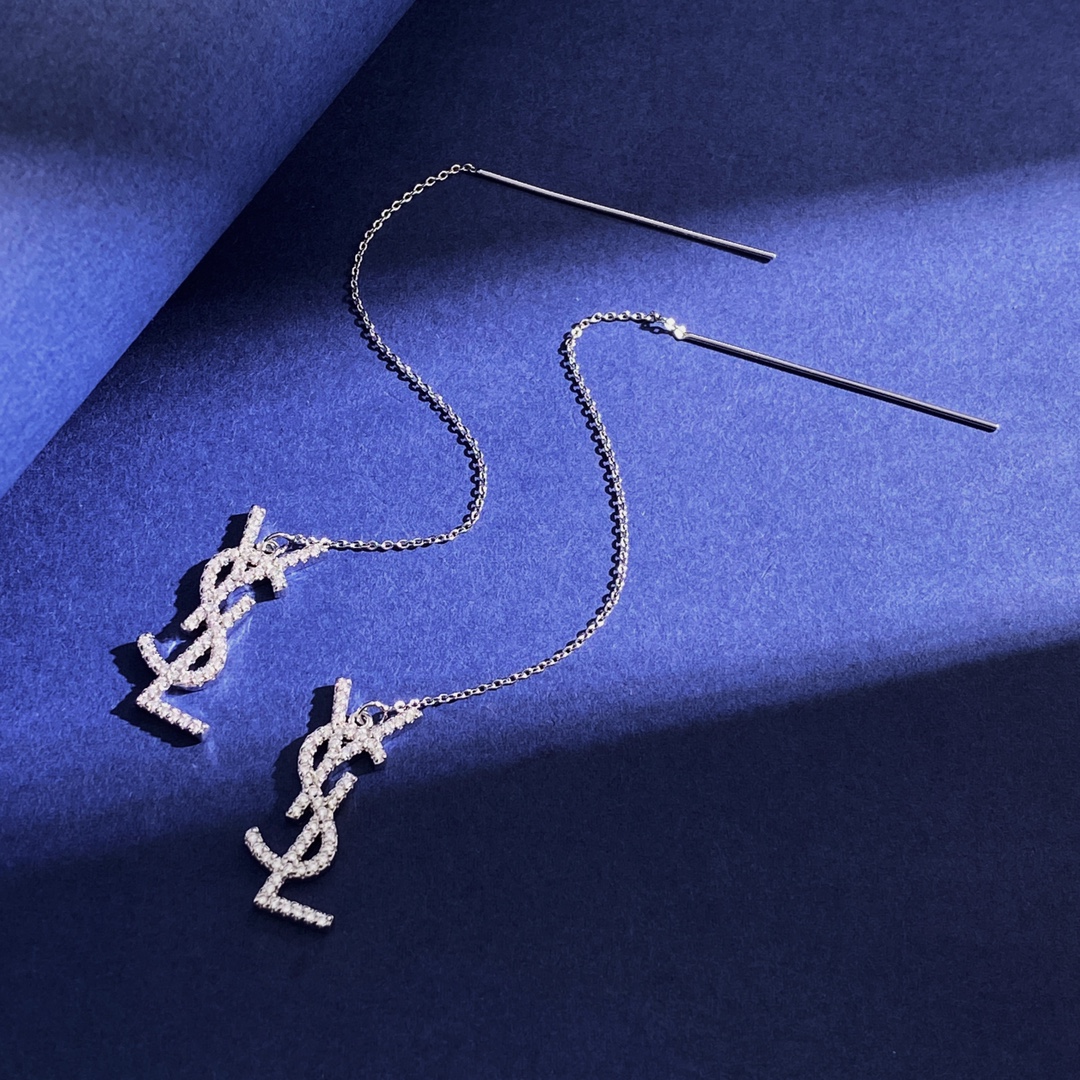 YYE059 CASSANDRE drop earring in gold plated and Crystal - ccjewelryacc