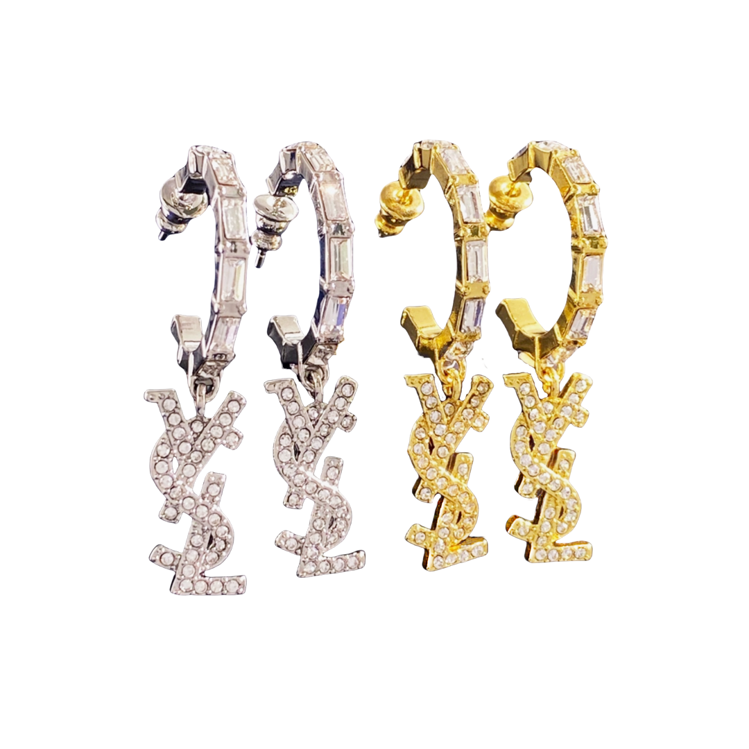 YYE003  Cassandre earring in metal and crystal - ccjewelryacc