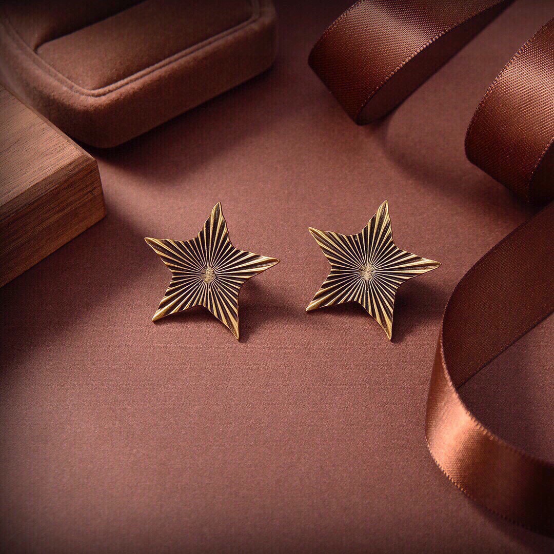 YYE028 YVES star stud earring - ccjewelryacc