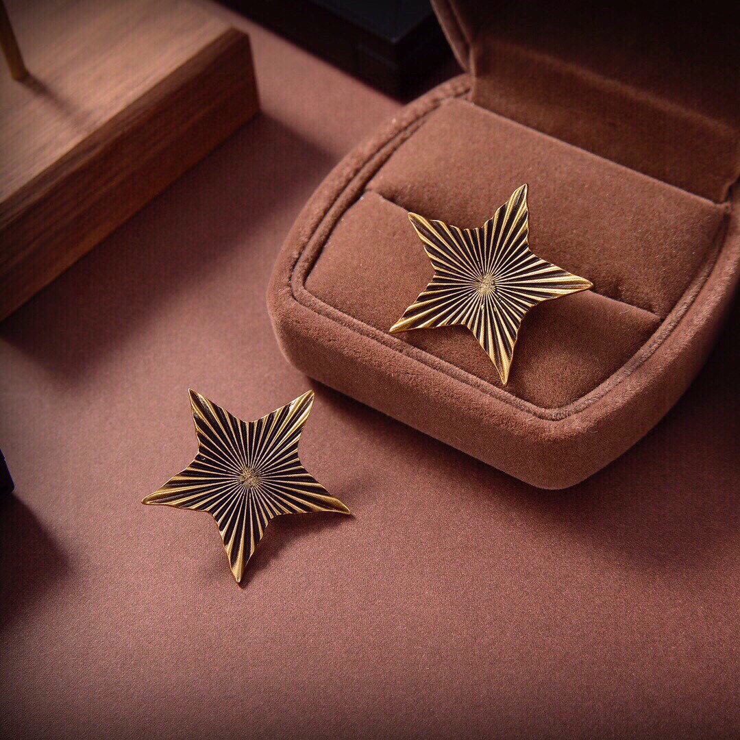 YYE028 YVES star stud earring - ccjewelryacc
