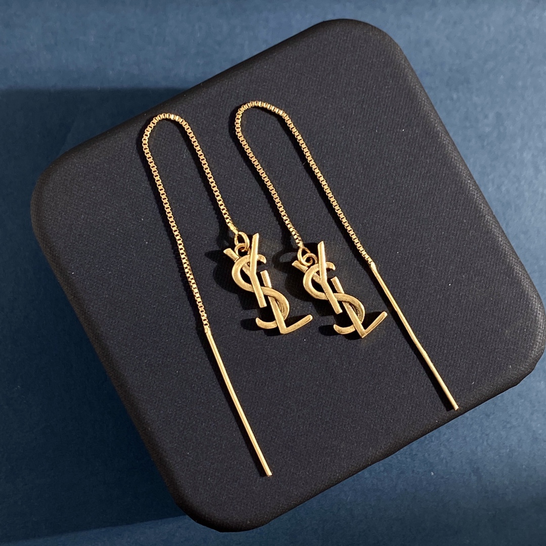 YYE048 CASSANDRE drop earring in gold plated - ccjewelryacc