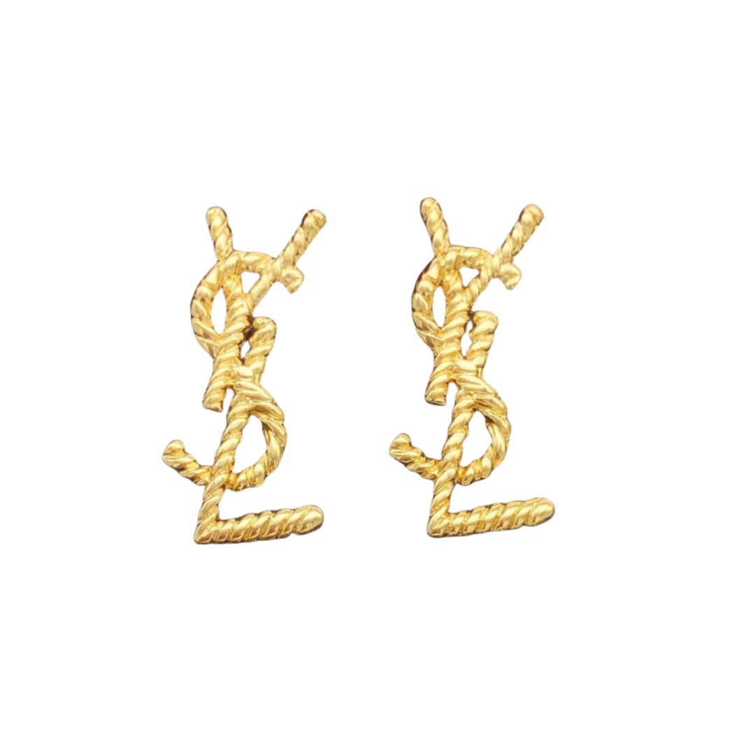 YYE041 CASSANDRE stud earring in gold plated - ccjewelryacc
