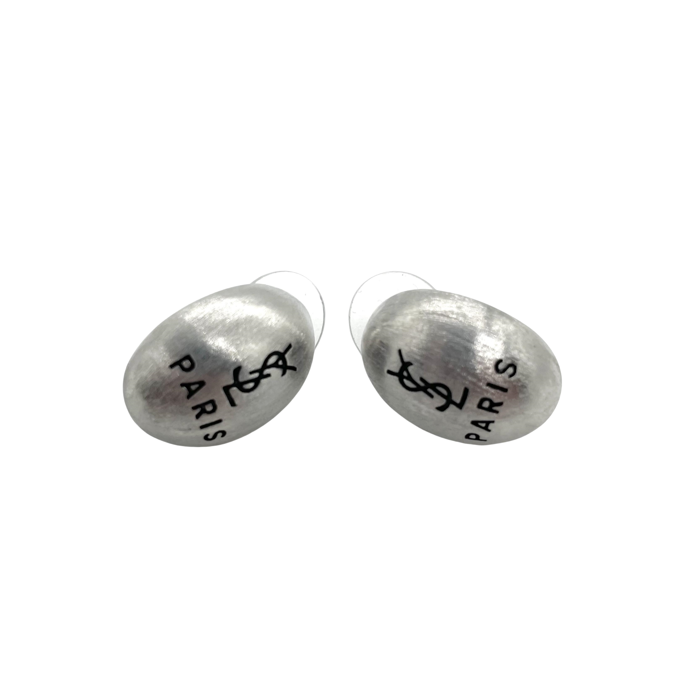 YYE054 YVES Logo Stud Earrings - ccjewelryacc