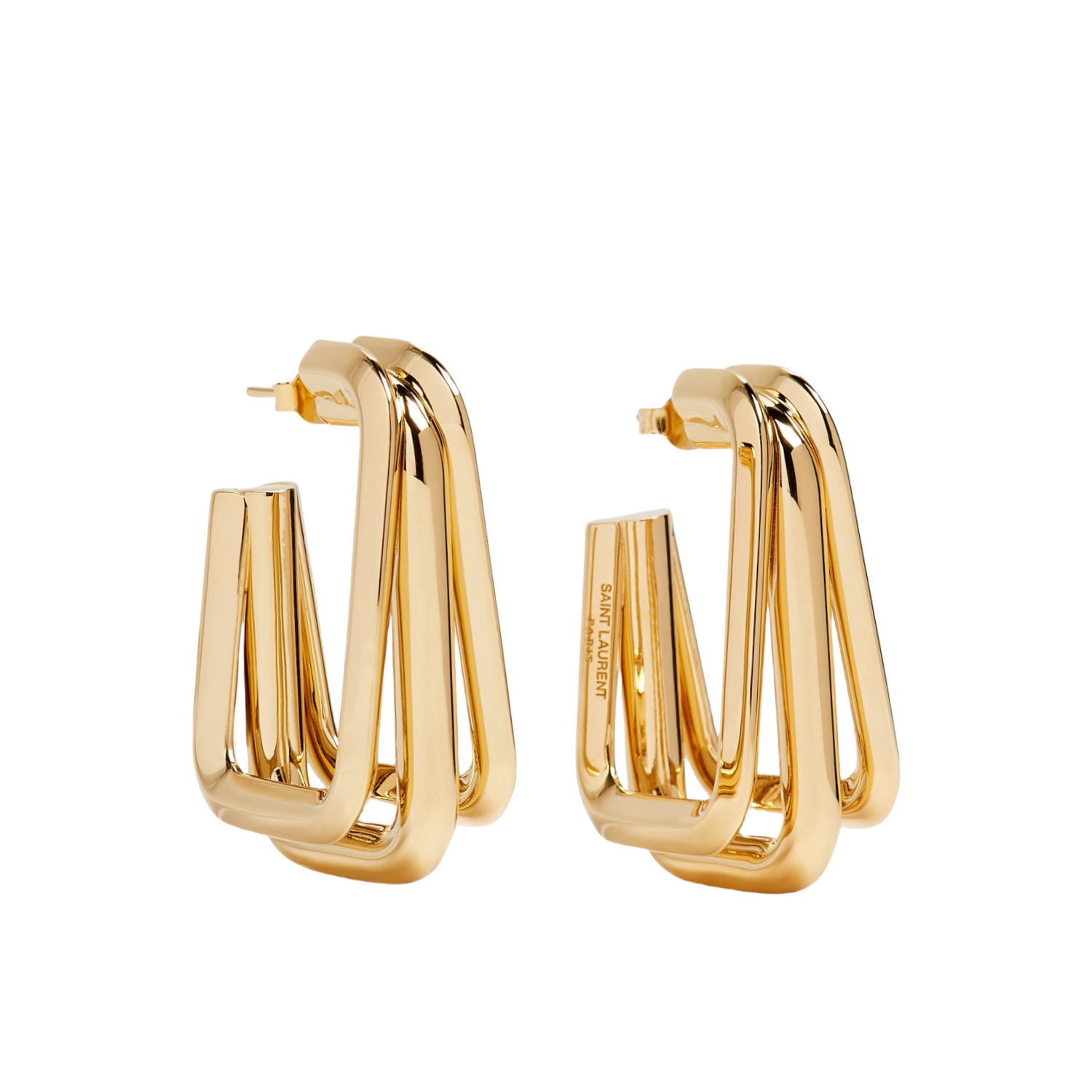 YYE078 YVES Square hoop earrings in metal - ccjewelryacc