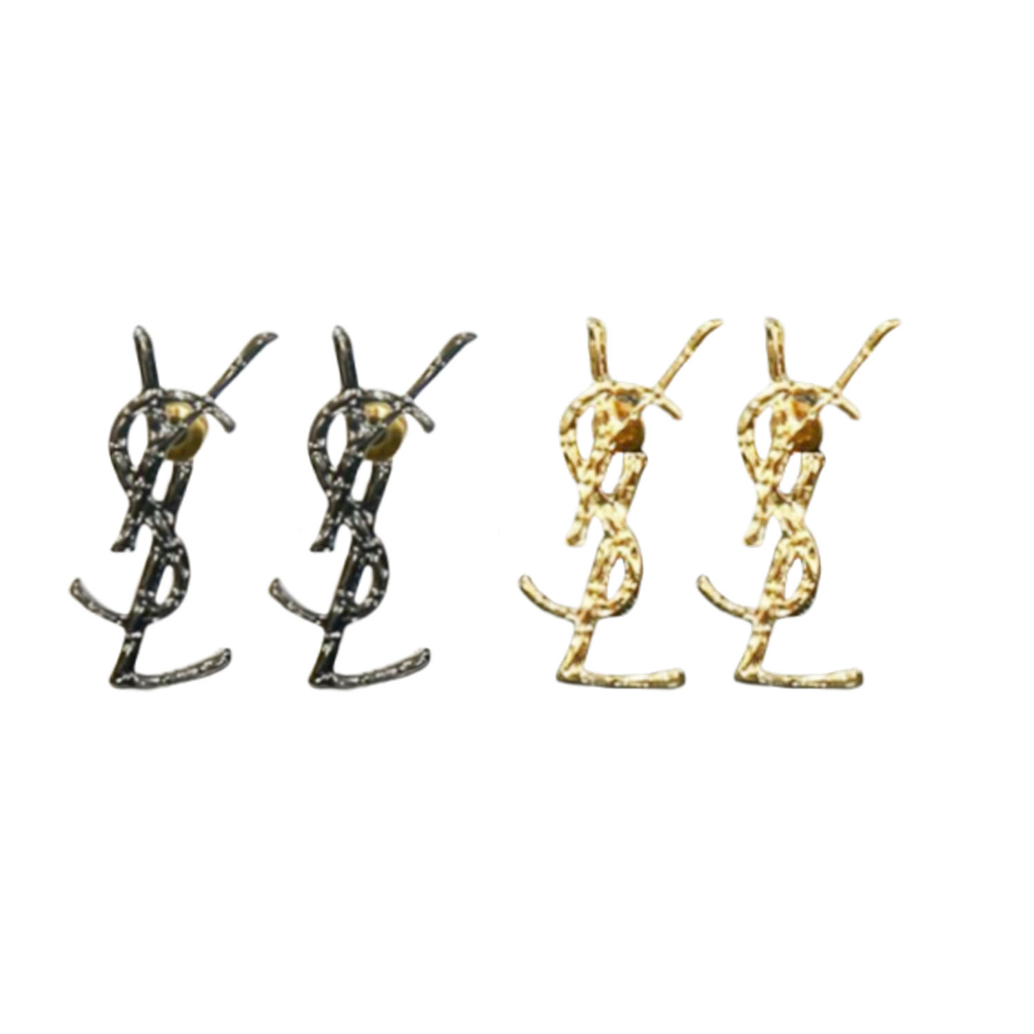 YYE027 YVES Cassandre Bamboo  earring in metal - ccjewelryacc
