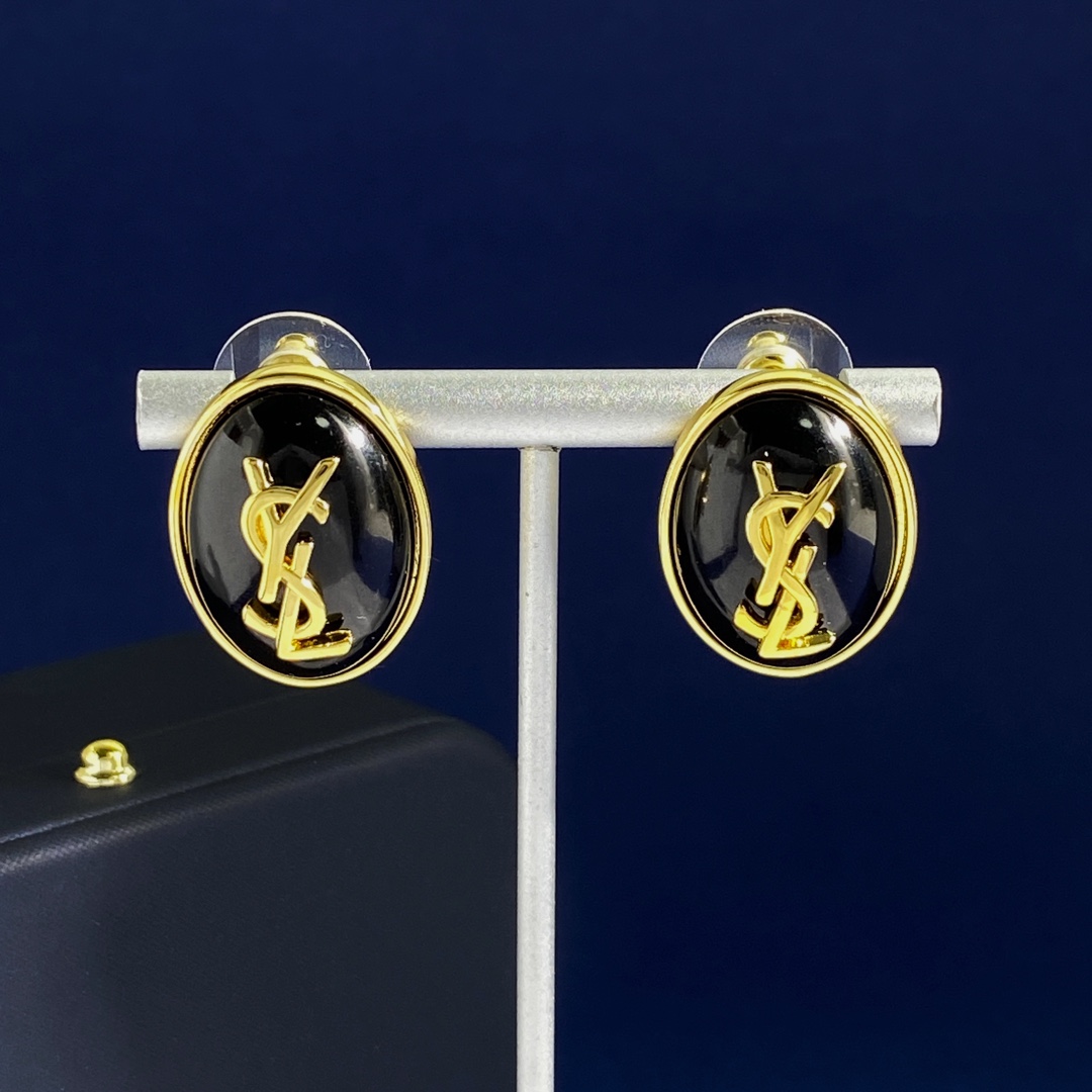 YYE020 YVES Resin pearl stud earring - ccjewelryacc