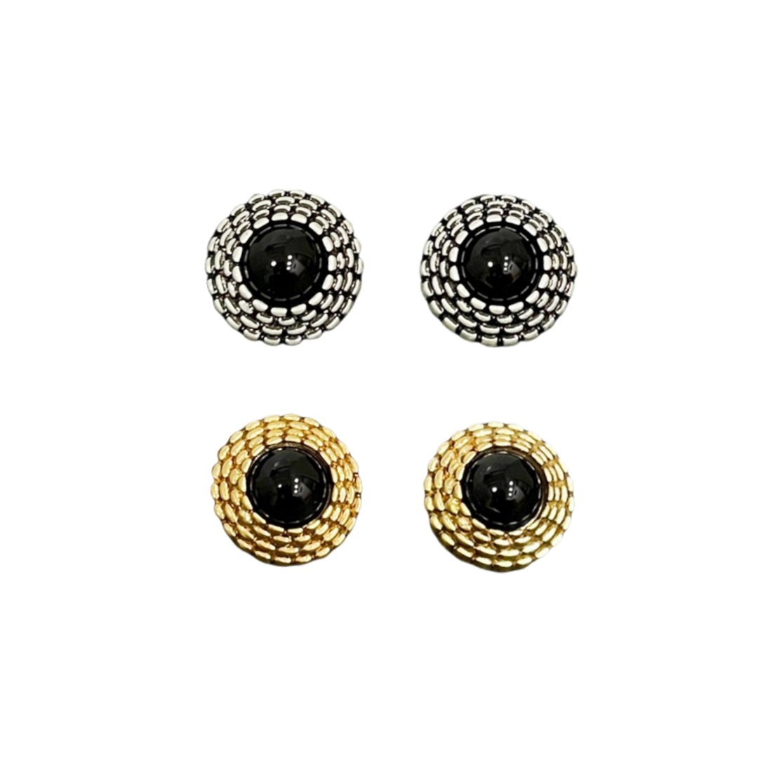 YYE050 Metal YVES Stud earring - ccjewelryacc