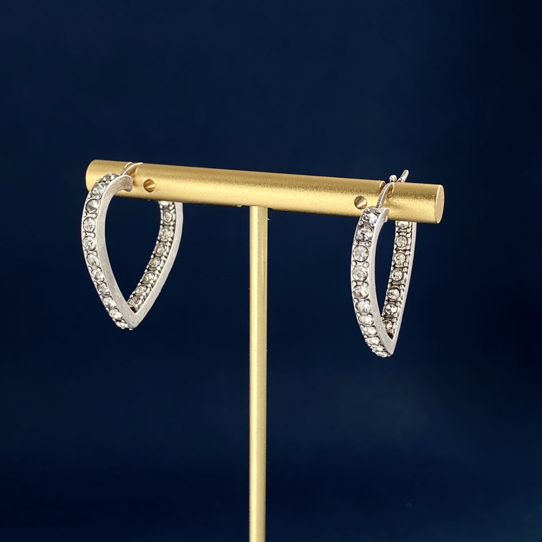 YYE045 YVES Heart hook earring - ccjewelryacc