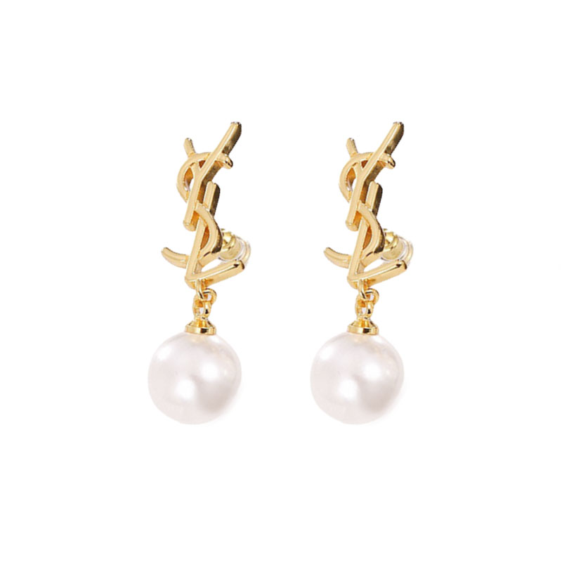 YYE060 YVES Pearl drop earring - ccjewelryacc