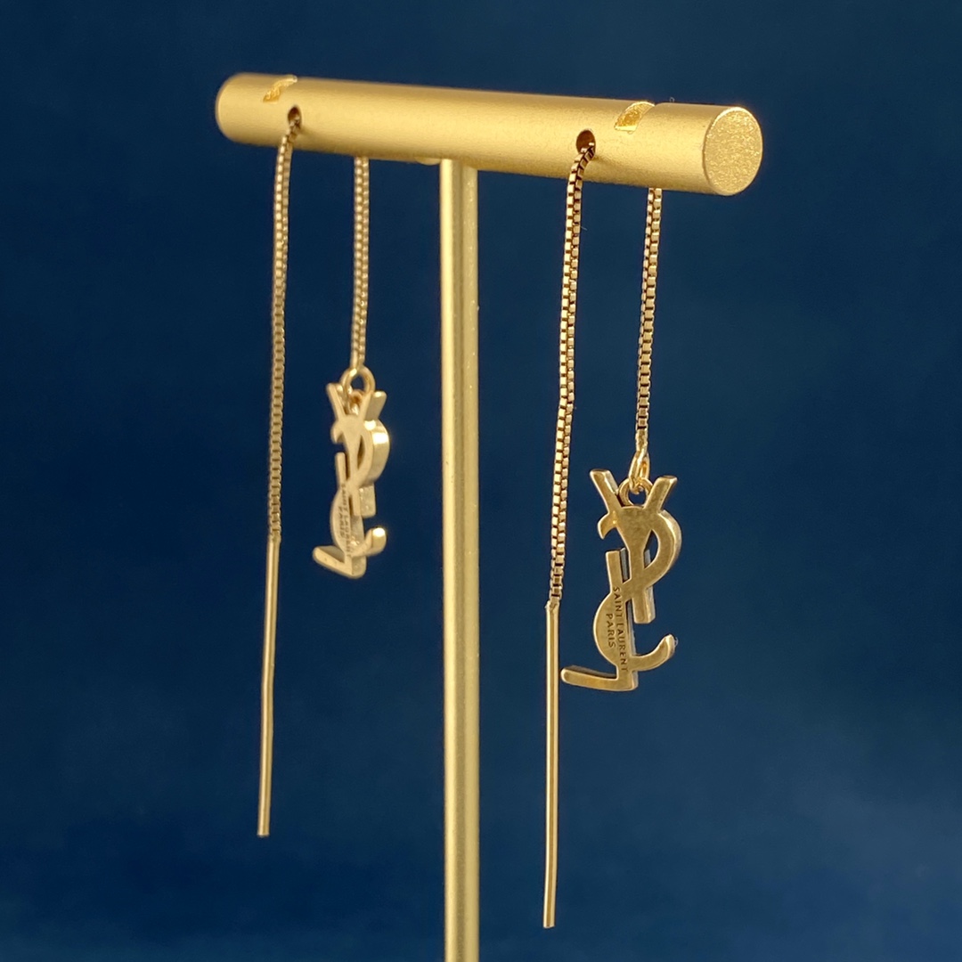 YYE048 CASSANDRE drop earring in gold plated - ccjewelryacc