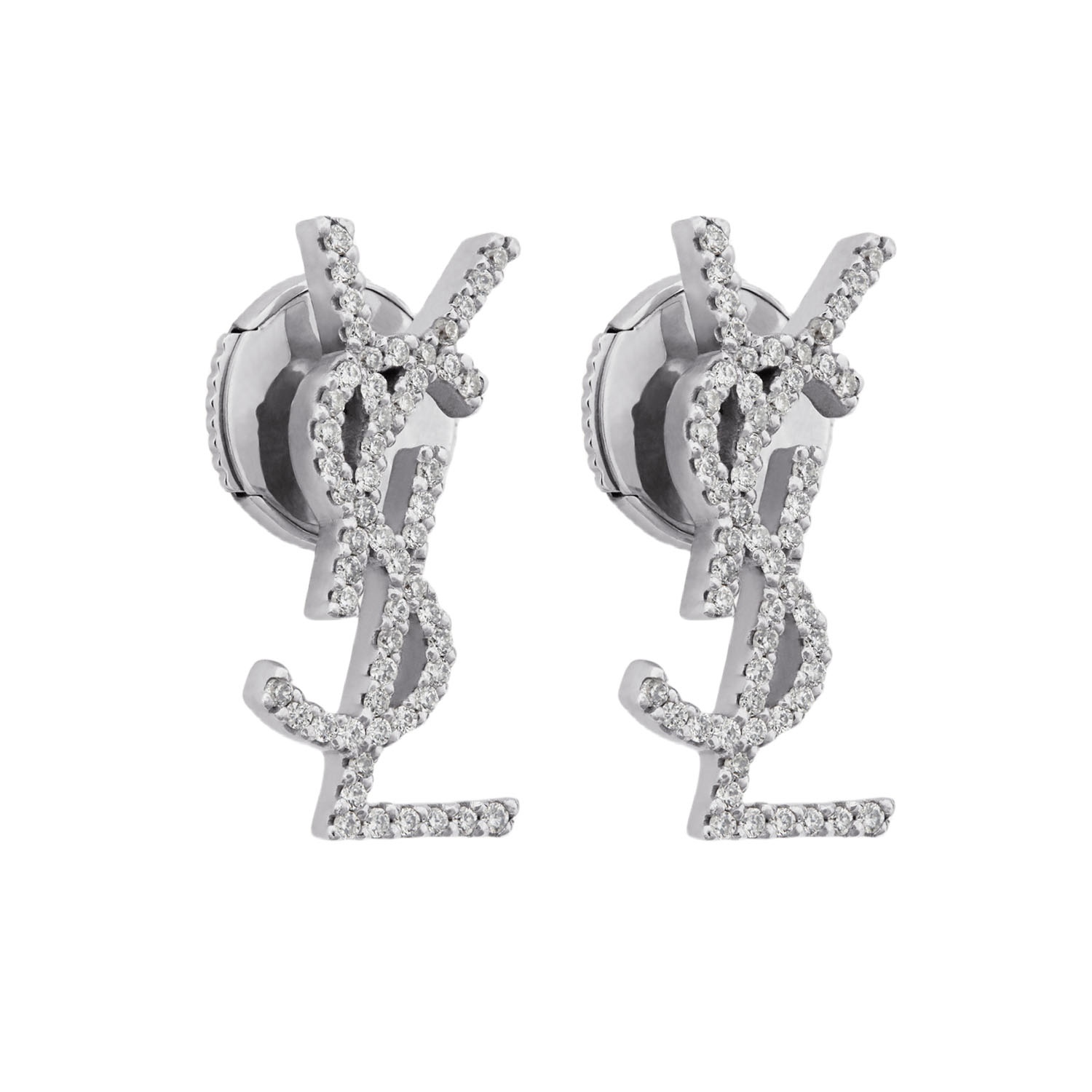 YYE087 CASSANDRE stud earring in gold plated and crystal - ccjewelryacc