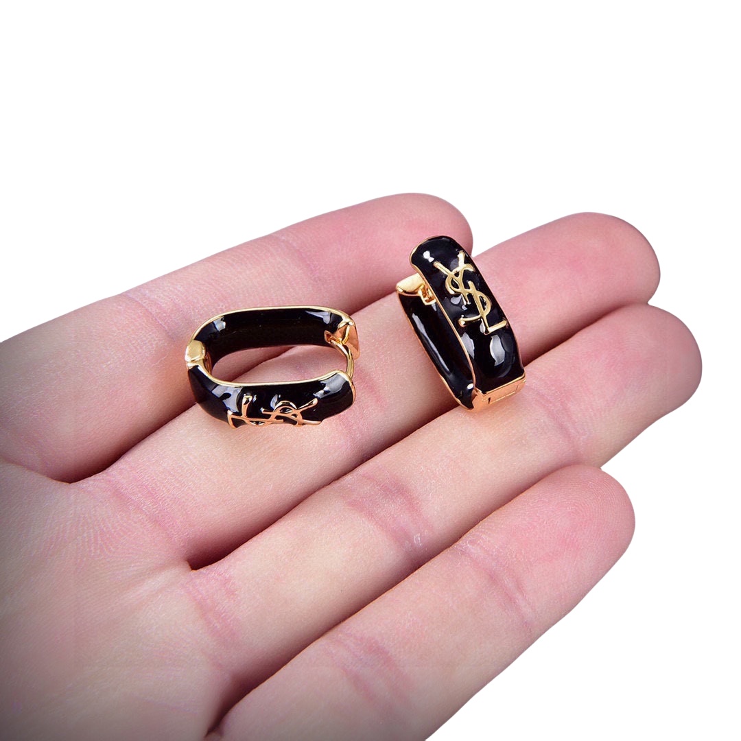 YYE024 YVES Enamel hook earring - ccjewelryacc