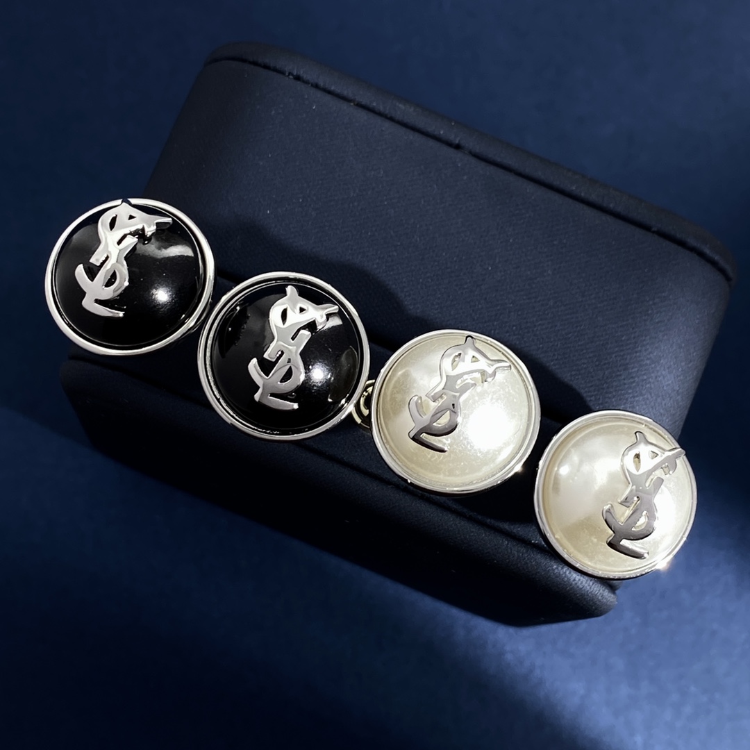 YYE023 YVES Resin pearl stud earring - ccjewelryacc