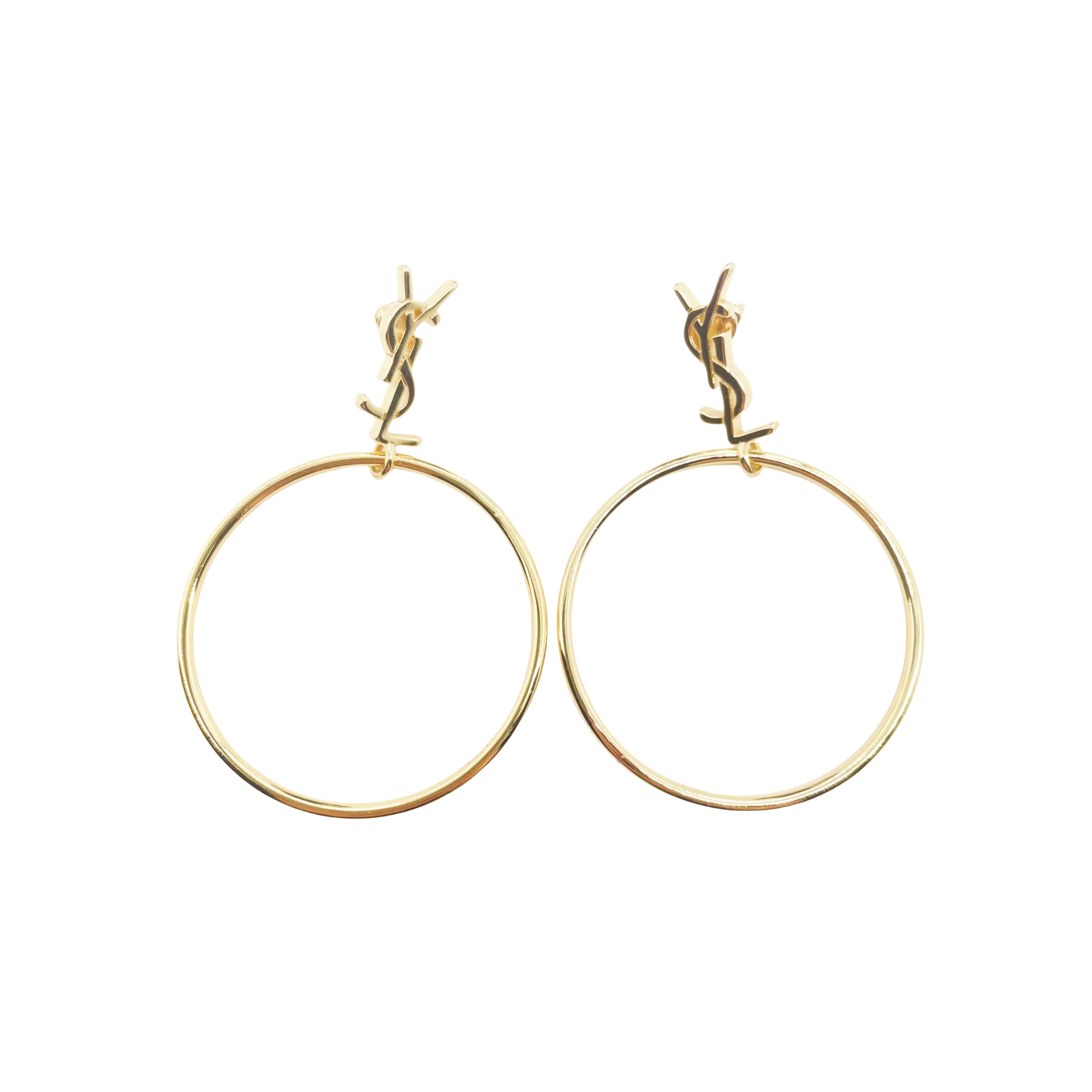 YYE076 YVES Cassandre Pendant Hoop Earrings - ccjewelryacc