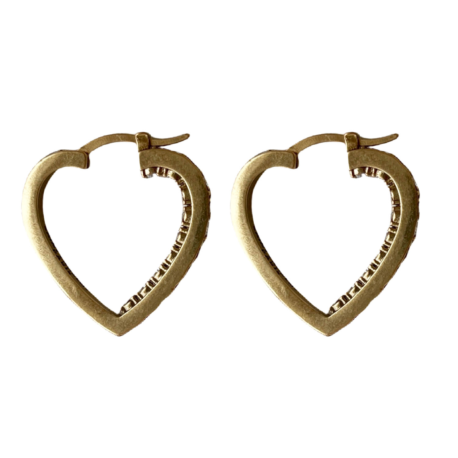 YYE045 YVES Heart hook earring - ccjewelryacc