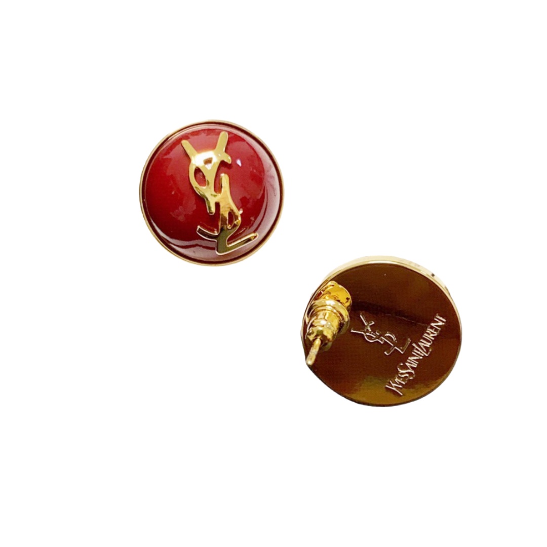 YYE037 YVES Round Stud earring - ccjewelryacc