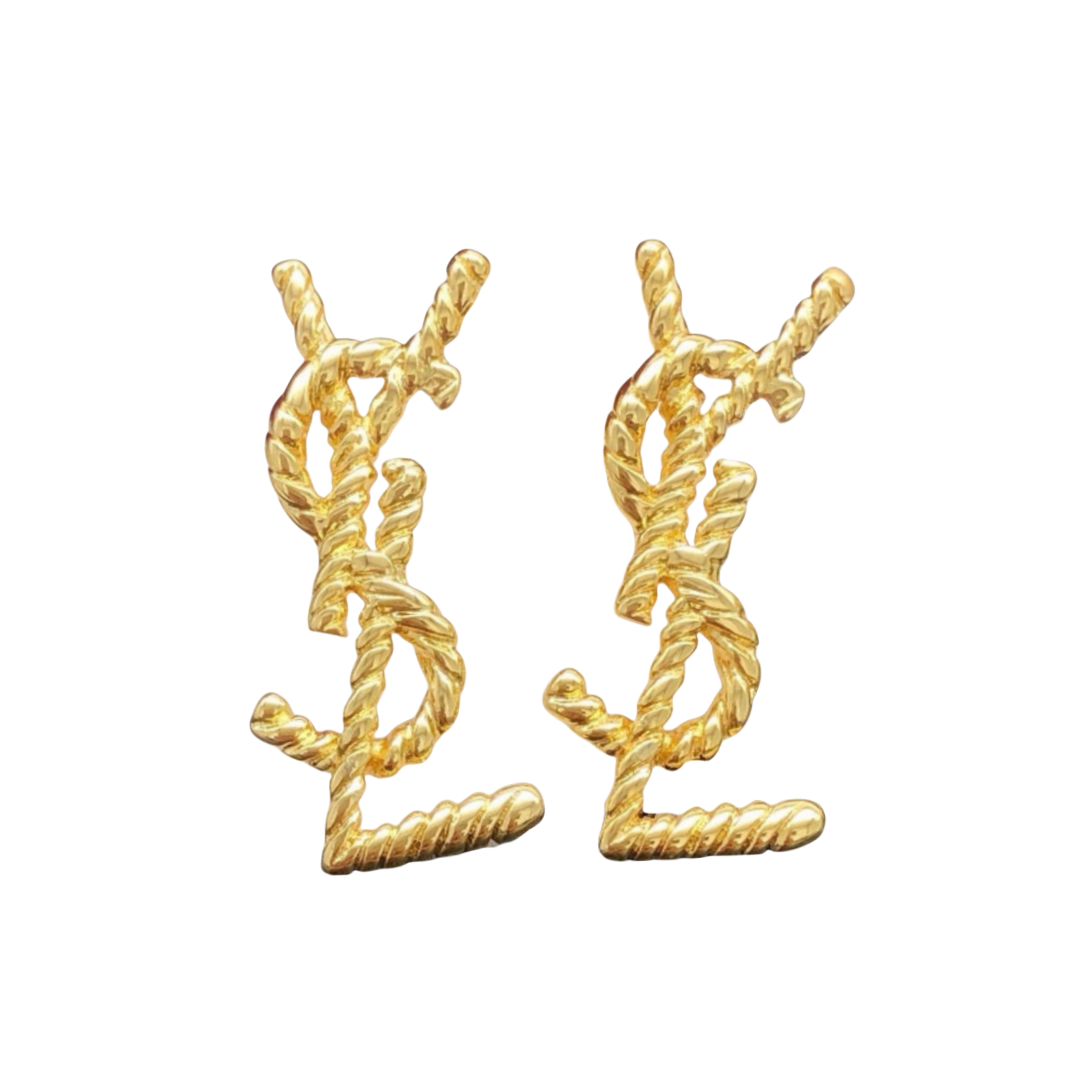 YYE041 CASSANDRE stud earring in gold plated - ccjewelryacc