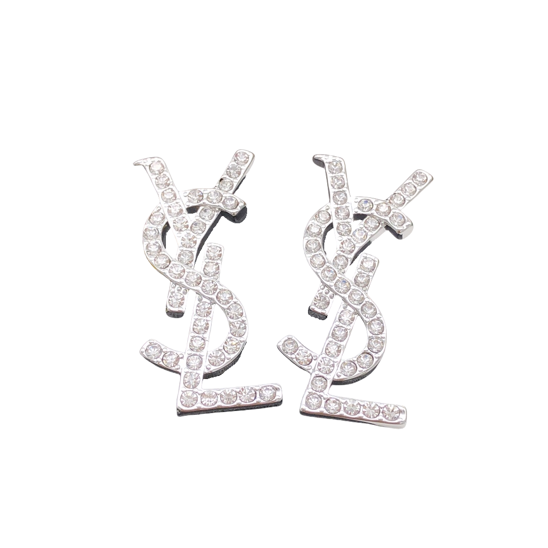 YYE085 CASSANDRE stud earring in gold plated and crystal - ccjewelryacc