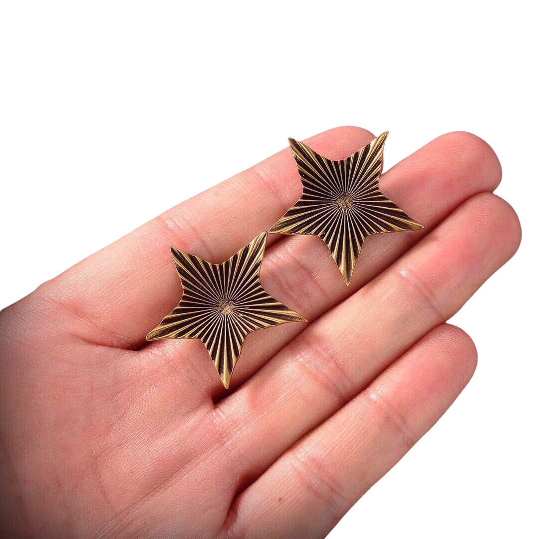 YYE028 YVES star stud earring - ccjewelryacc