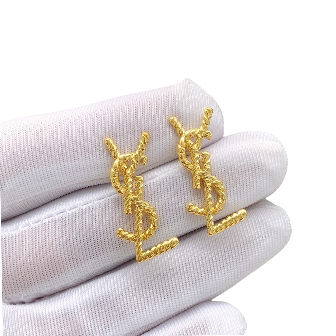 YYE041 CASSANDRE stud earring in gold plated - ccjewelryacc