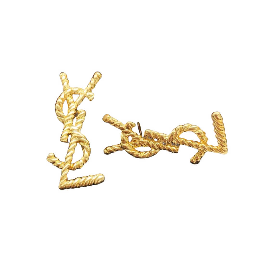 YYE041 CASSANDRE stud earring in gold plated - ccjewelryacc