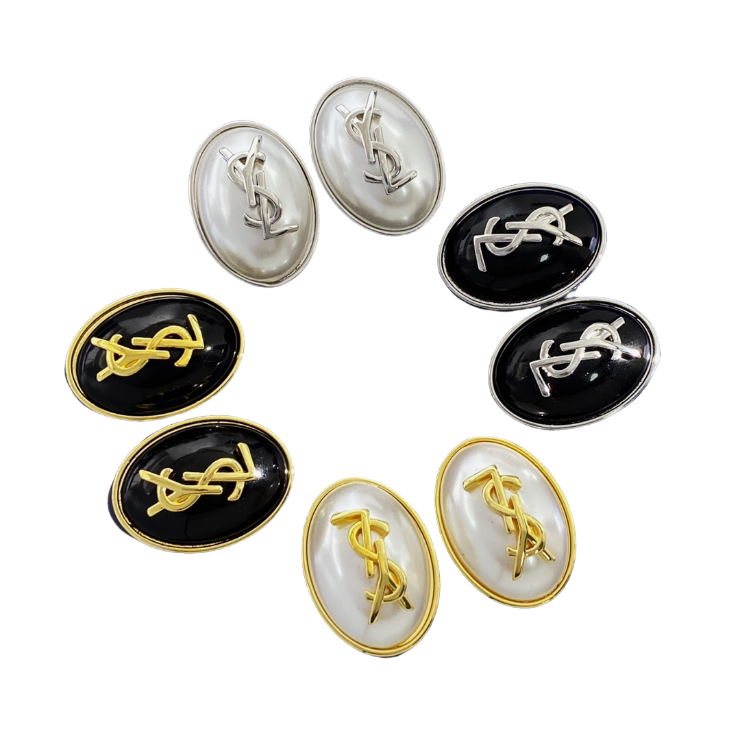 YYE020 YVES Resin pearl stud earring - ccjewelryacc